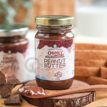 

JTTOP" CHUNKY PEANUT BUTTER DARK CHOCOLATE - SELAI KACANG COKELAT 120GR