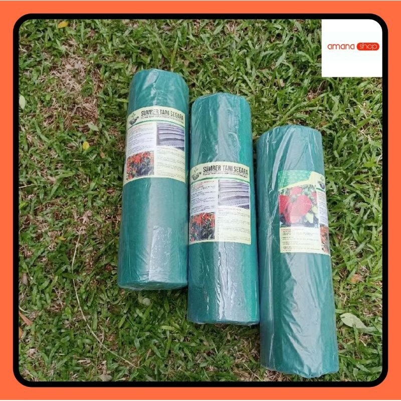 Happygardens Plastik Mulsa Hitam Perak Panjang 500 Meter Lebar 120 Cm