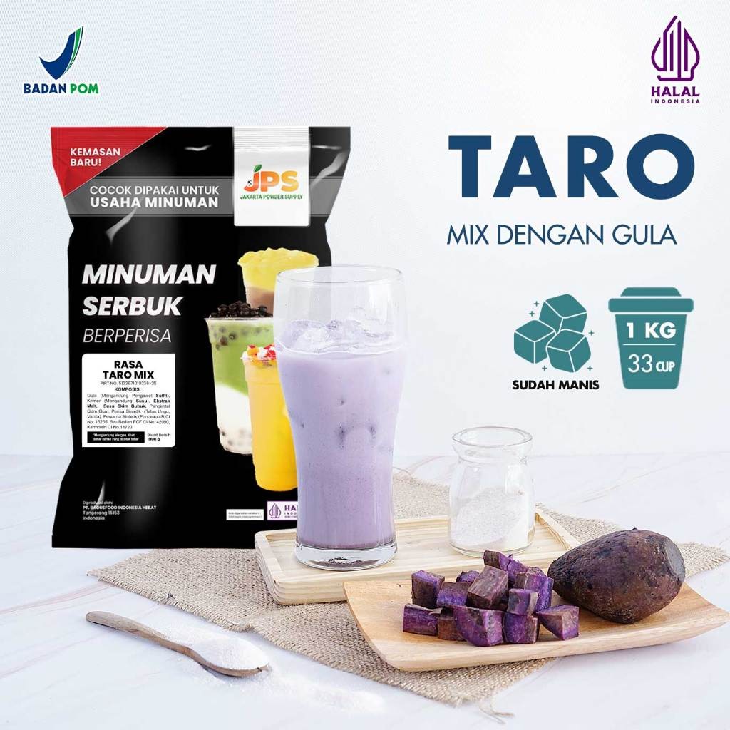 

Powder Drink JPS Bubuk Minuman Rasa Taro Mix 1Kg