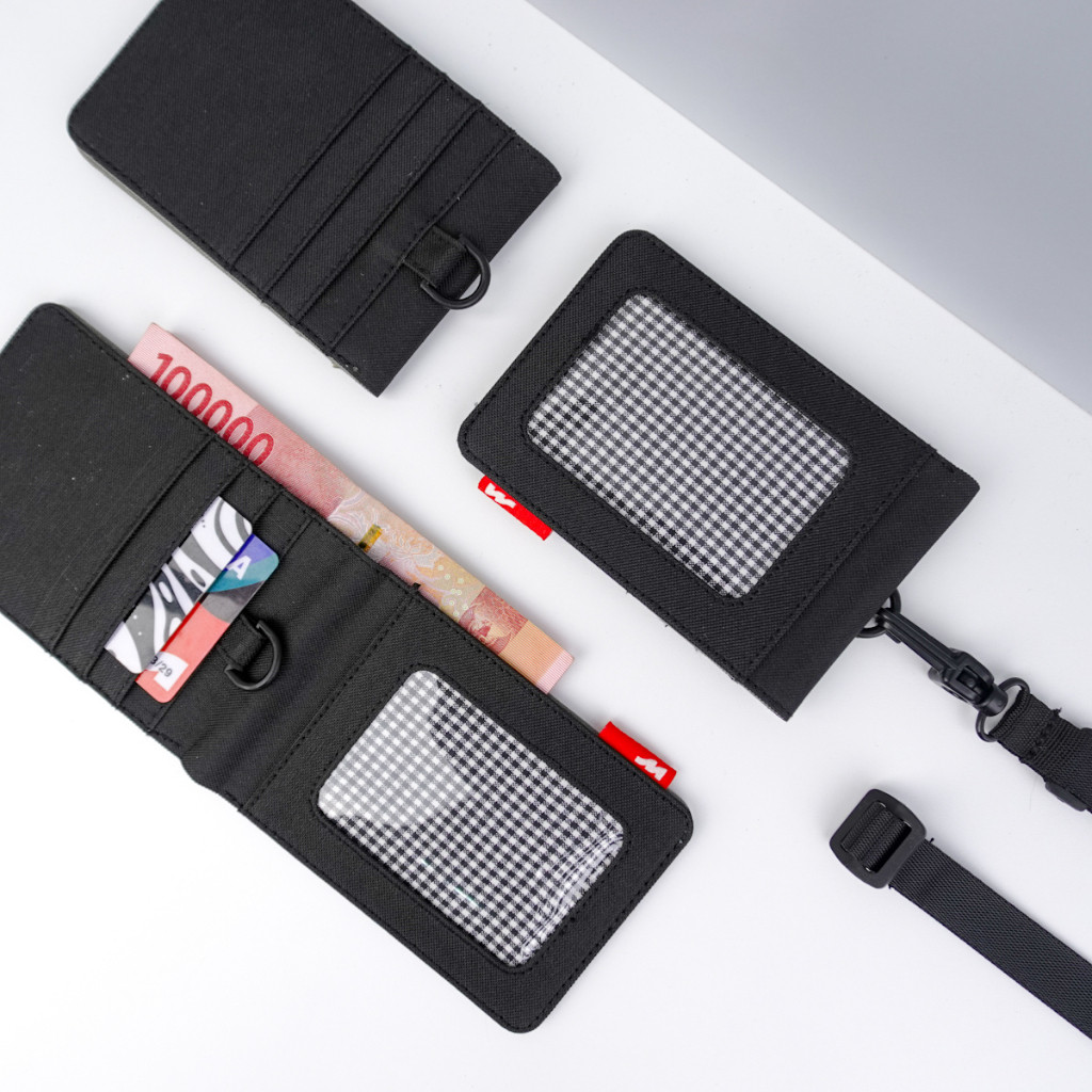 

ID Card Holder Kain Nametag Gantung Dompet Cashless Kartu Tempat ATM dan Uang Kalung Wanita Pria