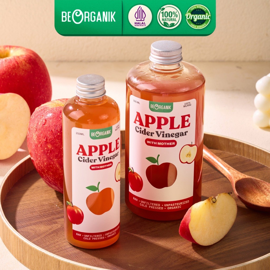 

BEORGANIK APPLE CIDER VINEGAR / CUKA APEL ORGANIK WITH THE MOTHER BEST SELLER