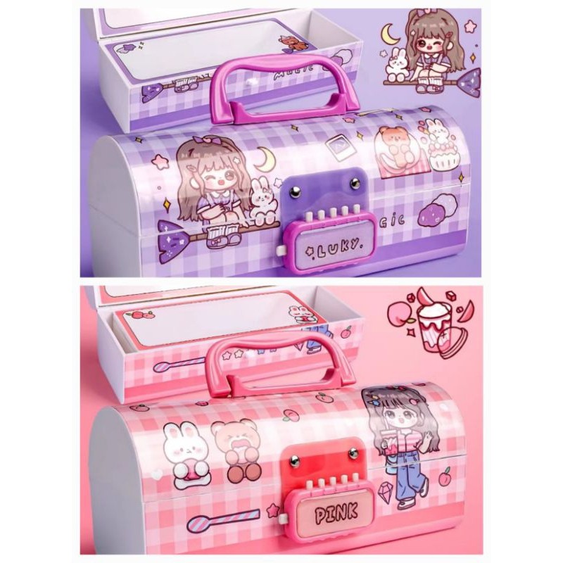 

Tempat Pensil Plastik Susun Model Tas Password Whiteboard + Cermin KAX 1044 SNR Cute Doll Boneka