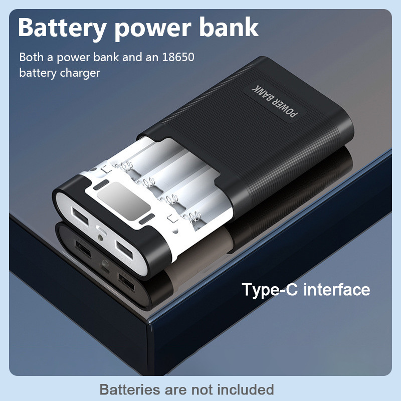 BEST SELLER 4*18650 Battery Holder Portable Power Bank Case Without Battery 5V Dual USB Output Power