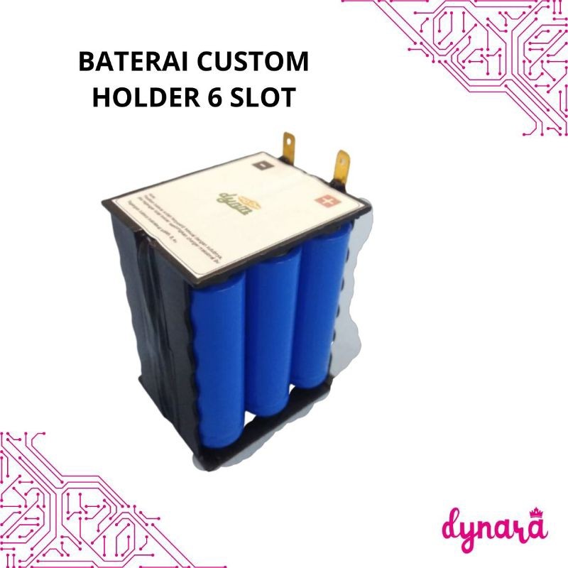 MD Baterai custom 18650 Holder motor mobil mainan aki anak 6v & 12v UPS PLTS