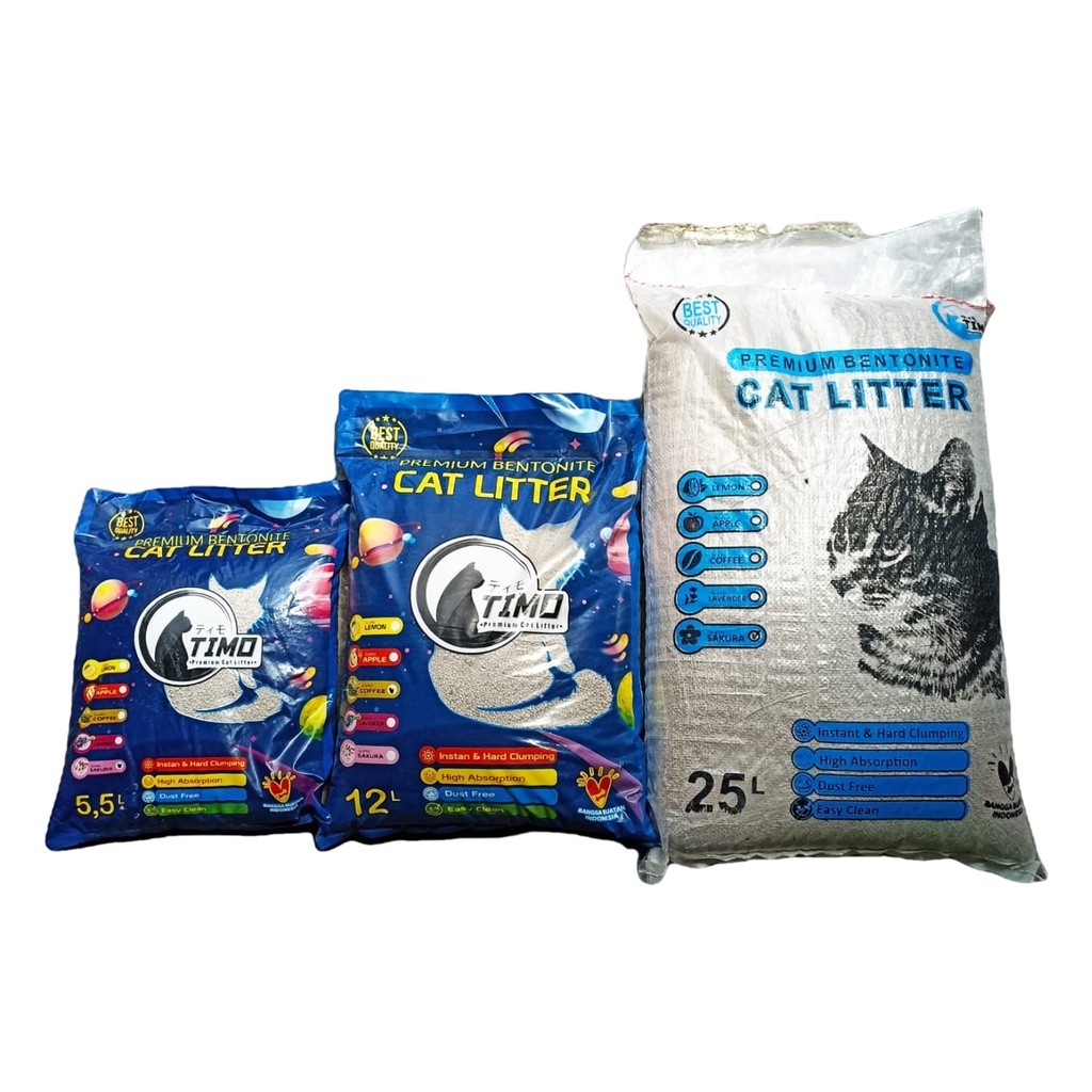 PETSHOP BANDUNG TIMO 12 Liter - Pasir Kucing Gumpal Wangi