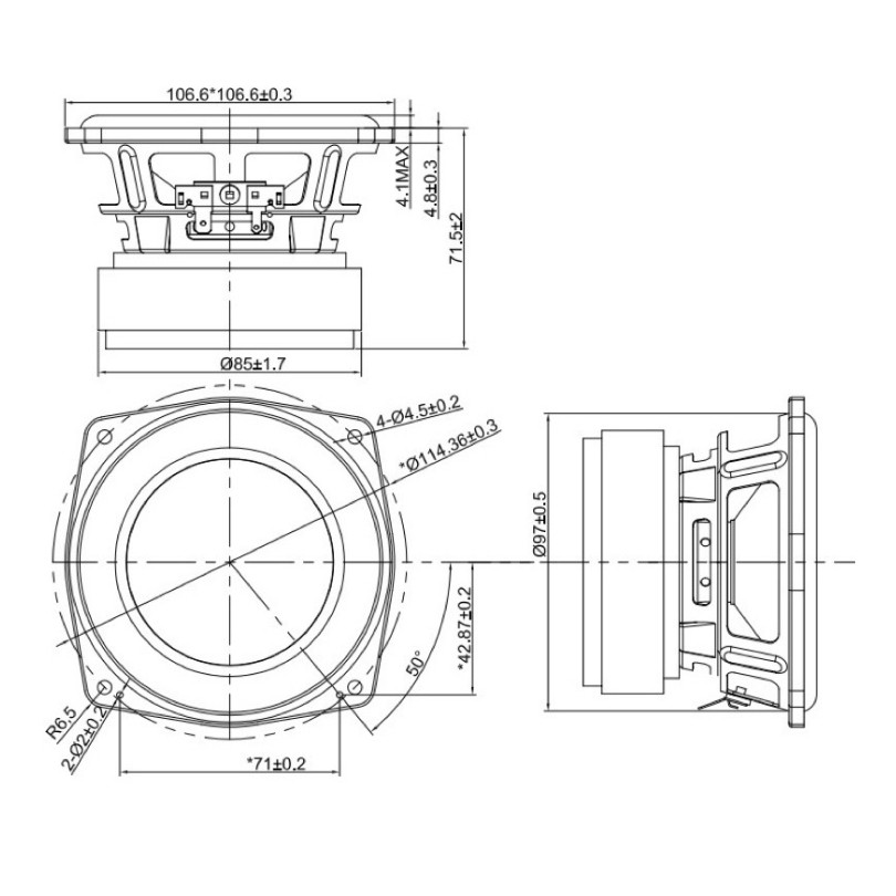 Speaker Woofer 4 inch 4 ohm 40W HIFI - Woofer JBL Boombox 2