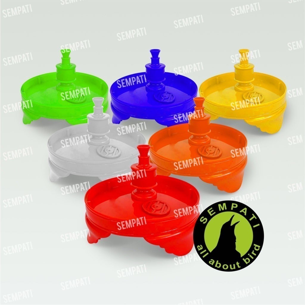 SEMPATI Tebok Lovebird Pvc Plus Pion Tebok Anti Pecah Untuk Sangkar Kandang Lovebird Bulat Kapsul