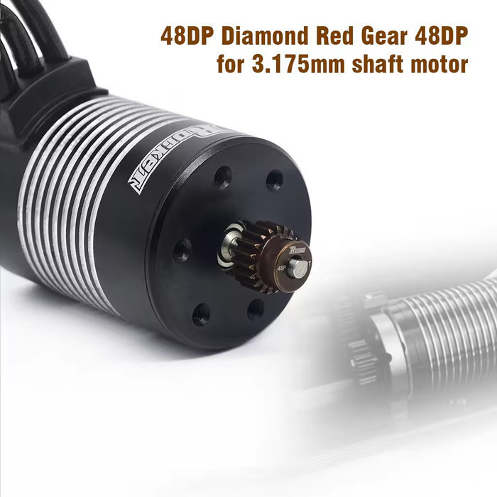 Pinion Diamond Red 48DP 13T-35T ROCKET Motor Gear