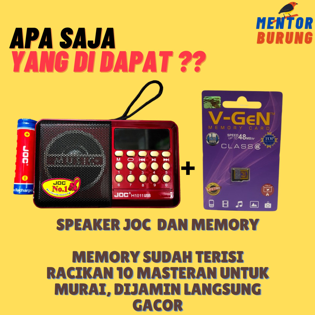 Speaker Mp3 Masteran Khusus Burung Murai Batu Air Hutan Medan Lampung Nias Jawa Kicau