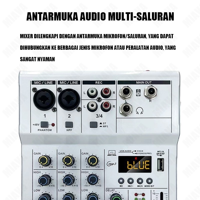 MICO Mixer 4 chanel /mixer audio/mixer 4 chanel murah/mixer mini/Professional Soundcard USB