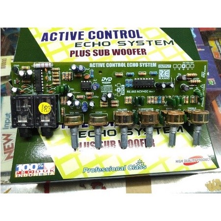 Kit tone control stereo mic echo subwoofer karaoke