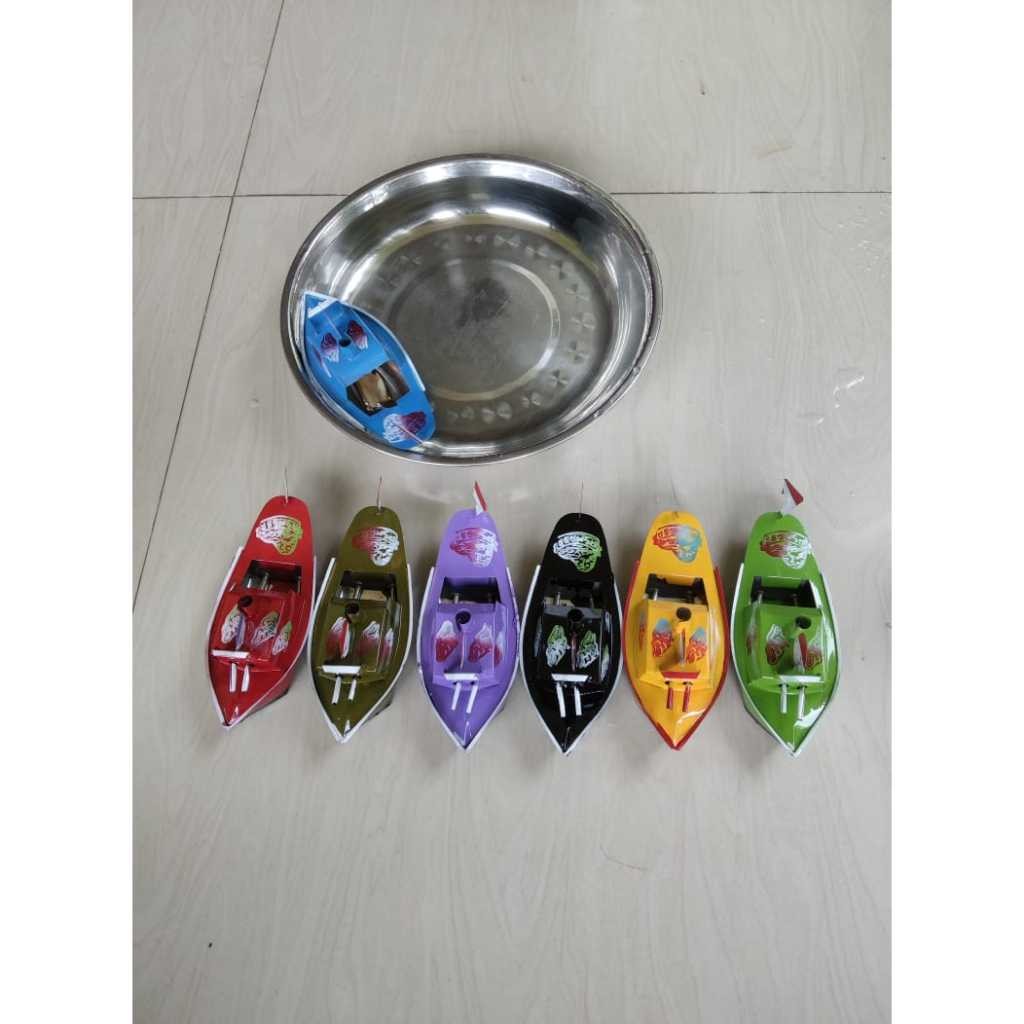 PAKET 20 PCS KAPAL OTOK OTOK TRADISIONAL MAINAN MINIATUR KAPAL JADUL