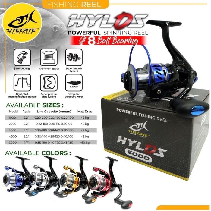REEL SPINNING UTECATE HYLOS 1000-6000 8BB