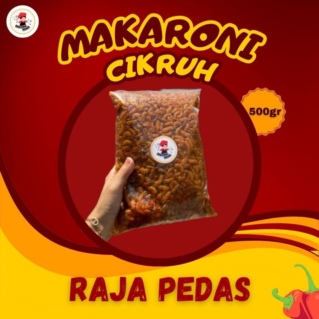 

Makroni Cikruh Pedas 500 gr gurih daun jeruk Rasa Original,Pedas ,Extra Pedas