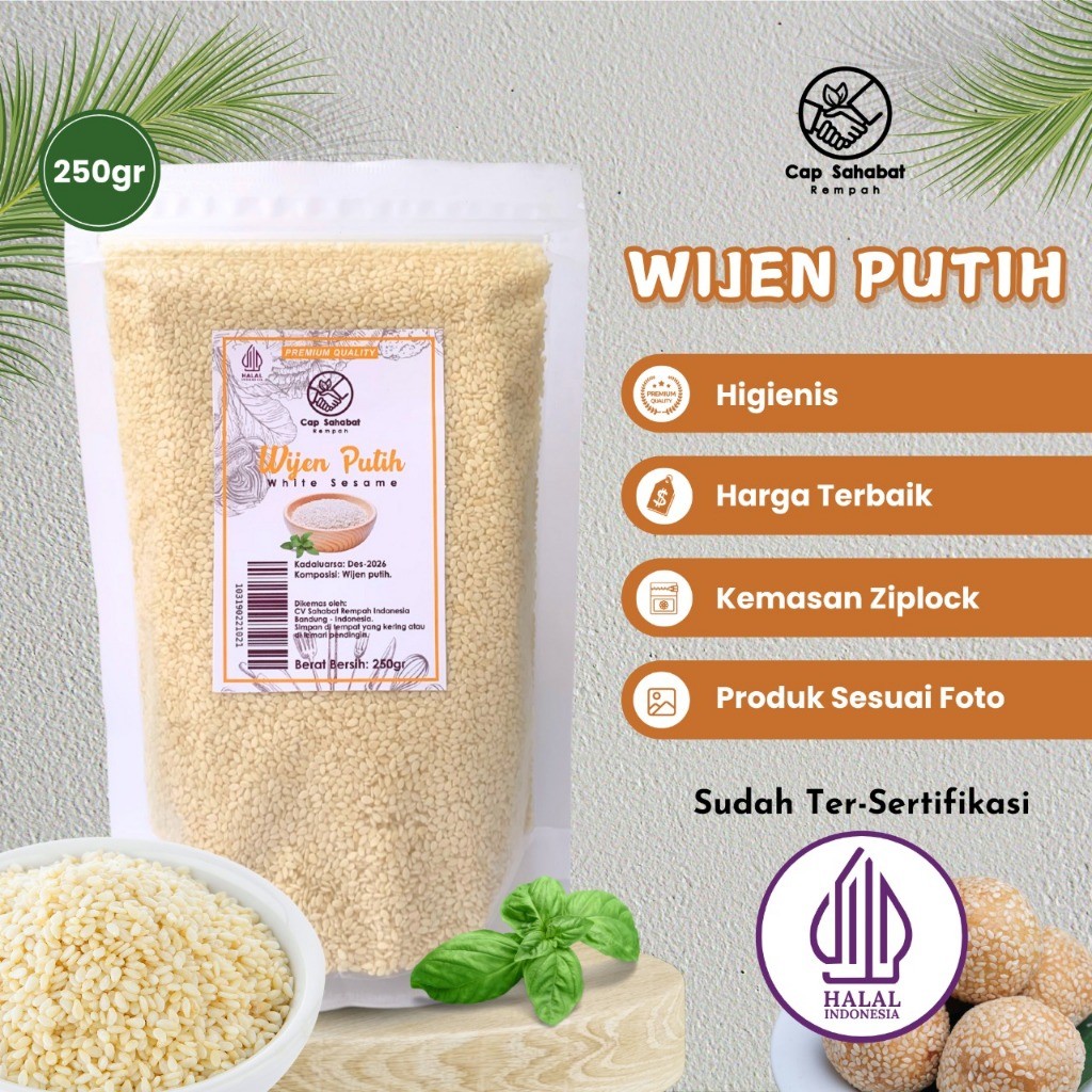 

250gr Wijen Putih / White Sesame / Rempah / JSR 100% PREMIUM QUALITY