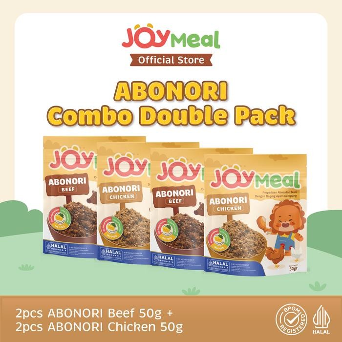 

JoyMeal AboNori BEEF & CHICKEN Original Double Combo Pack (4 pcs) Perpaduan Abon dan Nori dengan