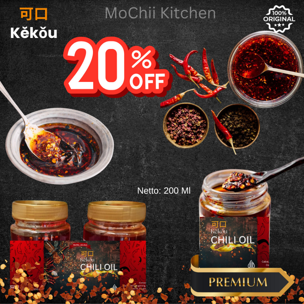 

Chili Oil / Sambal / Chili Oil Halal / Chili Oil Premium / Sambal Pedas 200 ml Termurah