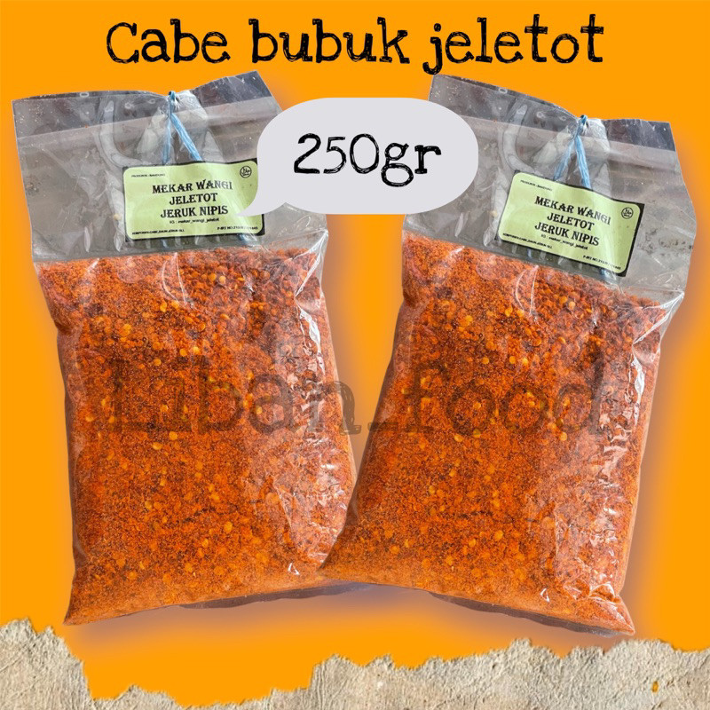 

Cabe Bubuk Jeletot 250 Gram/Cabe Wangi Daun Jeruk/LIBAN FOOD