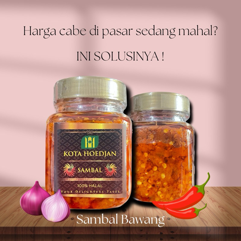 

[Ready Siap KIRIM] Sambal Bawang - Sambal Kota Hoedjan