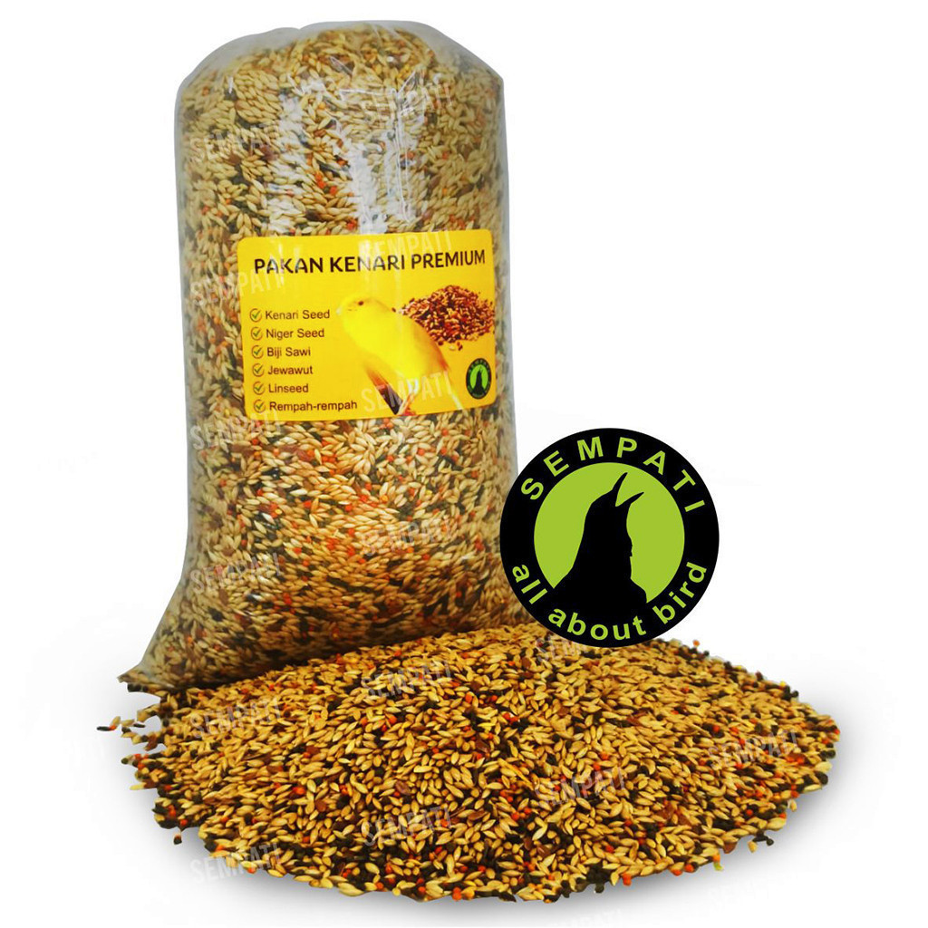 SEMPATI Pakan Kenari Premium 1 Kg Sempati Pakan Burung Kenari 5 Komposisi Canary Seed Nigger Niger