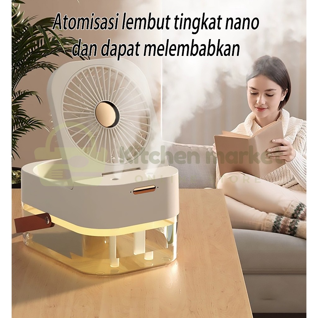 Kipas Angin AC Mini Fan Portable-Remote Control Bisa Di Lipat///KODE 632