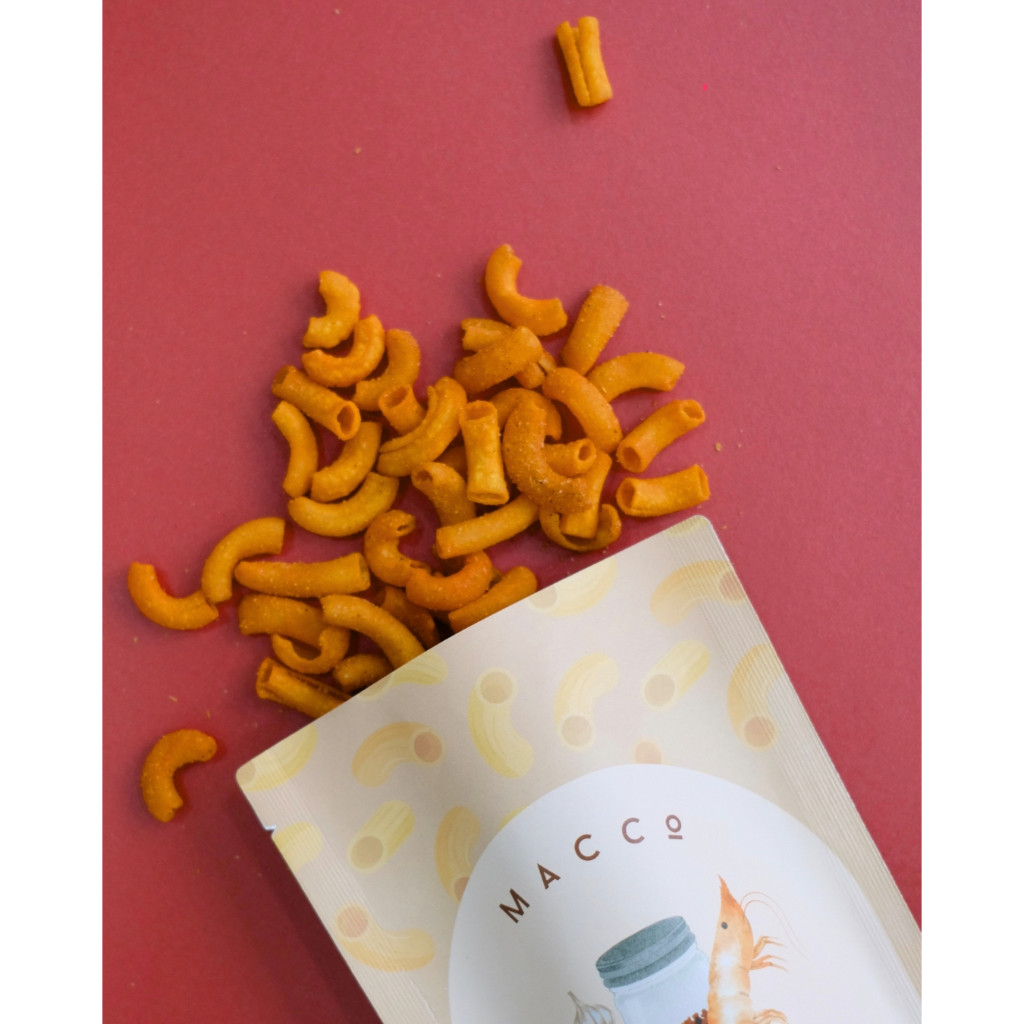 

Macco SPICY GARLIC PRAWN Mac & Cheese Crisp Spicy Garlic Prawn Macaroni Snack Cemilan Makaroni Keju
