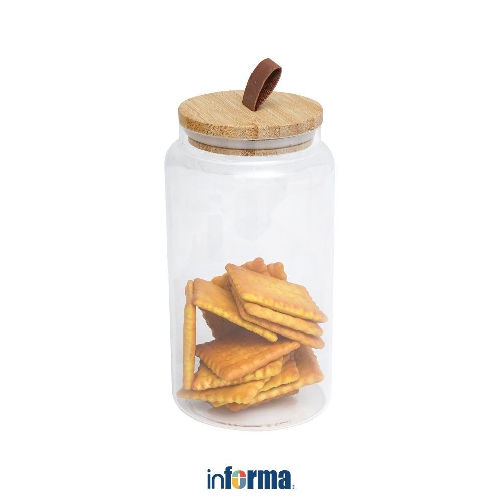 Ready Informa 1.6 Ltr Wilhelmina Stoples Kaca Jar Tempat Simpan Snack Dan Permen Setoples Toples
