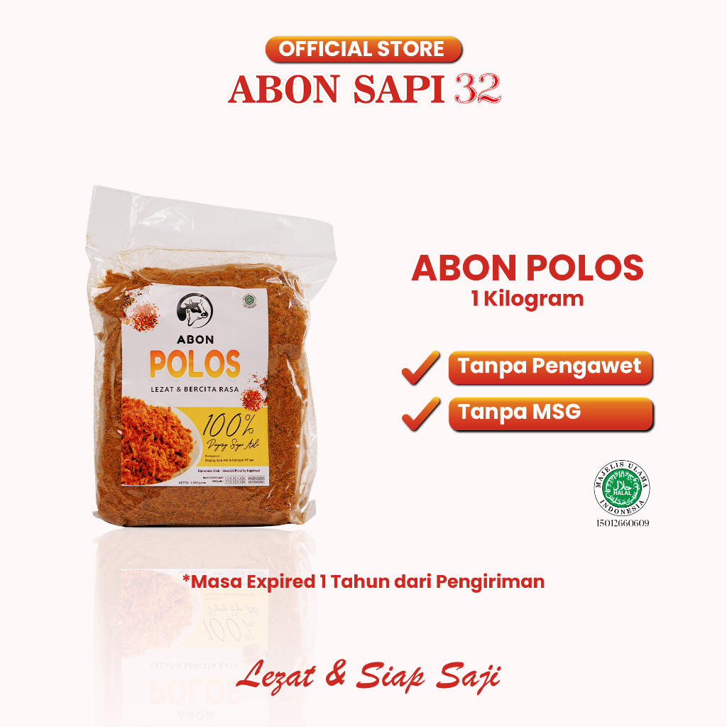 

ABON SAPI POLOS PREMIUM LEZAT DAN SIAP SAJI KEMASAN 1 KG