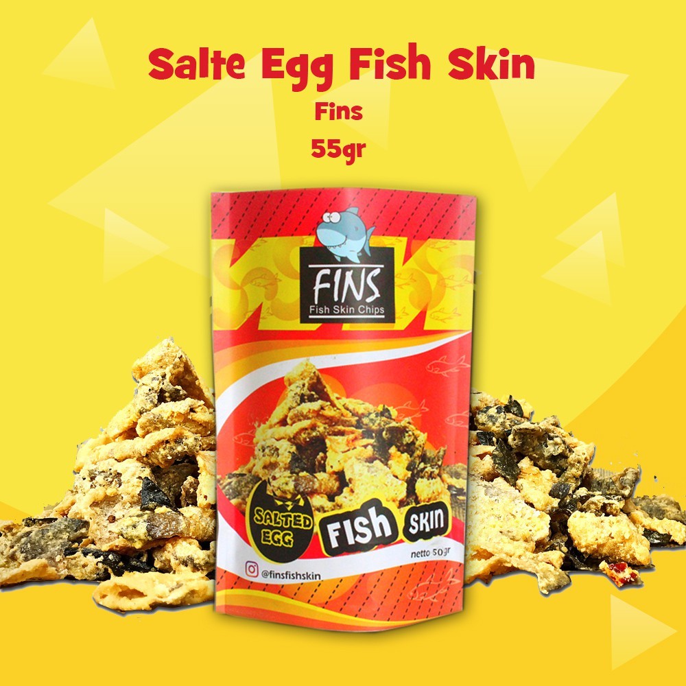 

Cemilan Salted Egg Kulit Ikan Rasa Telur Asin Fins FIsh SKin Salted Egg