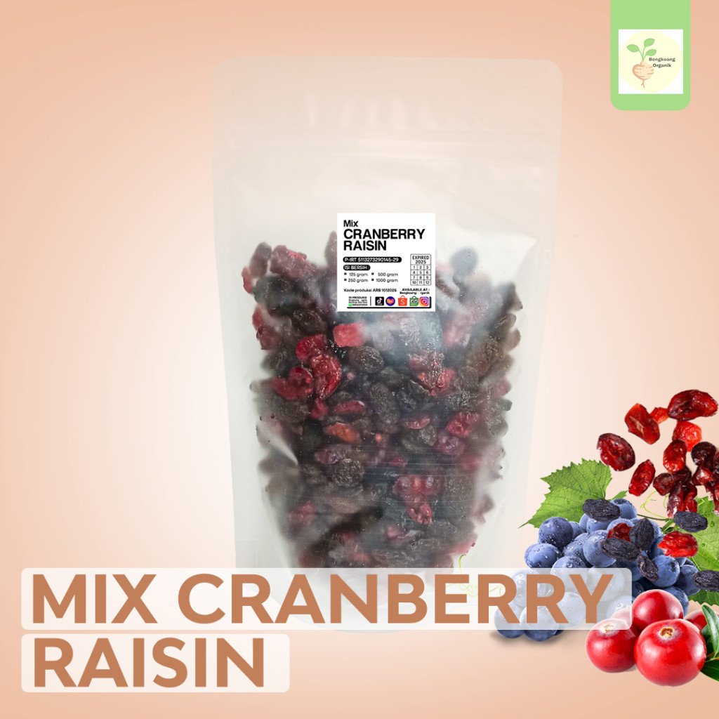 

Cranberry Raisin 125gr - Mix Dried Fuit