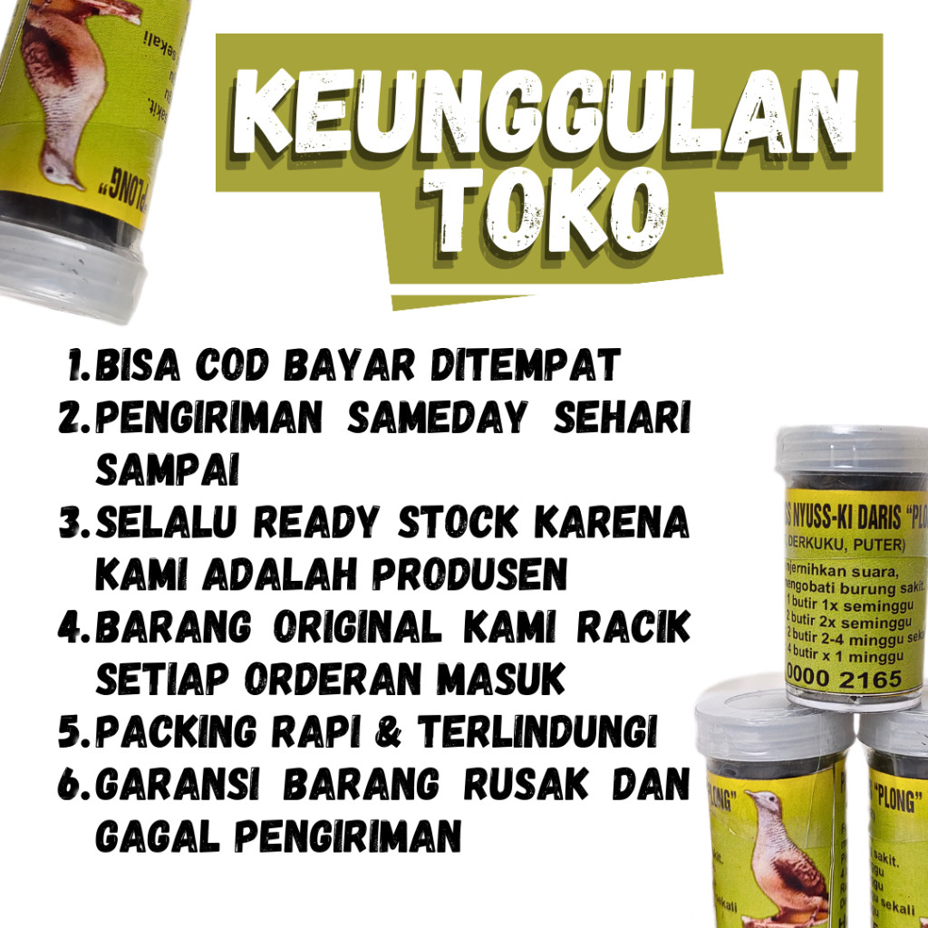 JAMU PIL OBAT PAKAN VITAMIN BURUNG PERKUTUT GACOR BANGKOK BALI JOSSNYUSS KI DARIS