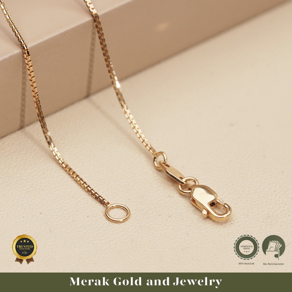 Merak Gold - KALUNG GOLD POLOS ITALY SANTA EMAS TUA KADAR 16K - Anak dan Dewasa