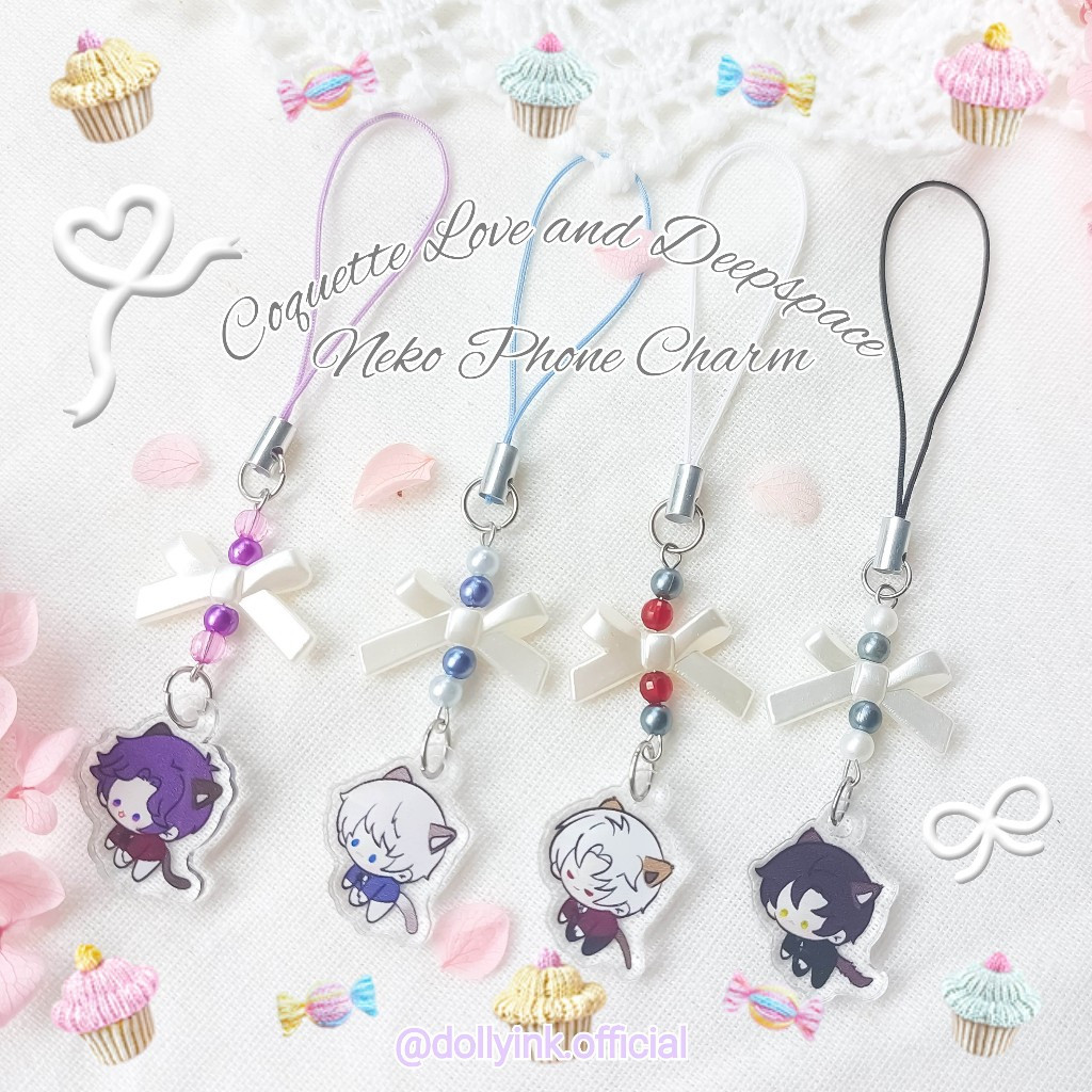 [READY STOCK]Love and Deepspace meow's Phone Charm by dollyink/Love and Deepspace meow's phone strap