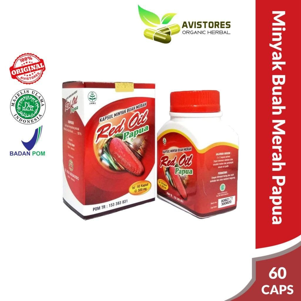 RED PAPUA Buah Merah Obat Rematik Isi 60 Kapsul