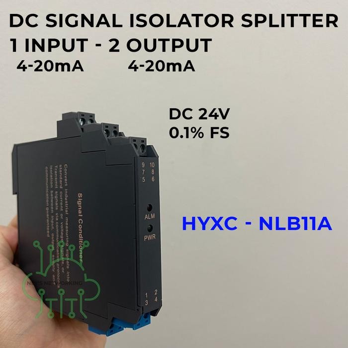 Signal Isolator Converter 1 Input 4-20Ma 2 Output 4-20Ma Din Rail 24V