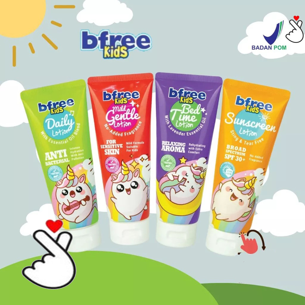 Bfree Kids Sunscreen Lotion Hand&Body Lotion Anak-Anak (C0D)