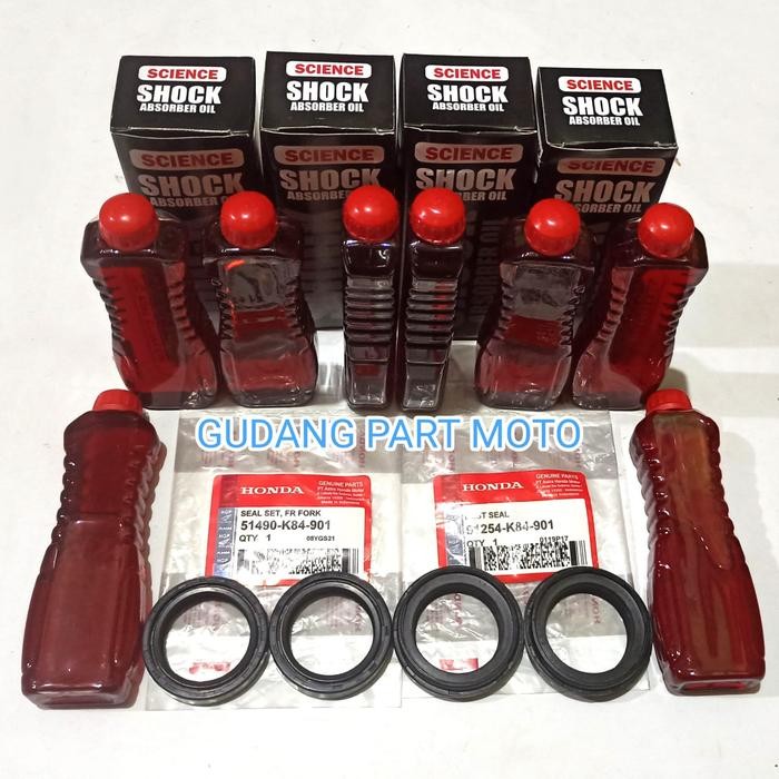 PREMIUM OLI SHOCK DAN SEAL SHOCK SET DEPAN HONDA CRF 150 CBR 250 R RR CBR 250
