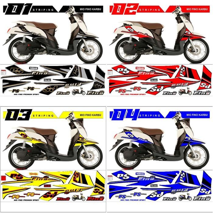 PREMIUM Stiker Striping Mio Fino Karbu Sporty 2012-2013 Variasi