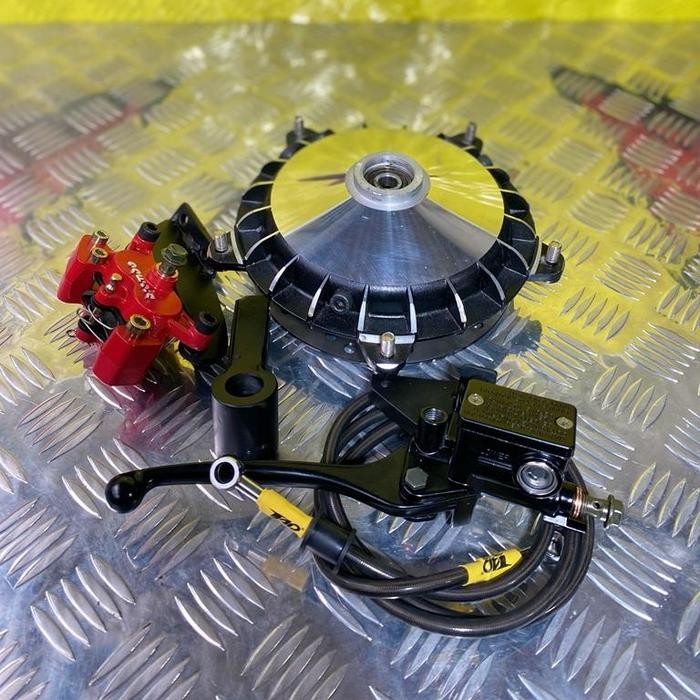 PREMIUM Cakram set Vespa Ring 10 Tromol Scarlet untuk kaki 2 Vespa PX Excel