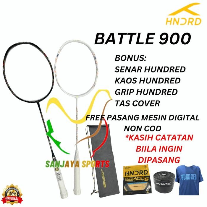 PREMIUM RAKET HUNDRED BADMINTON BULUTANGKIS BATTLE 900 BATTLE900 ORIGINAL