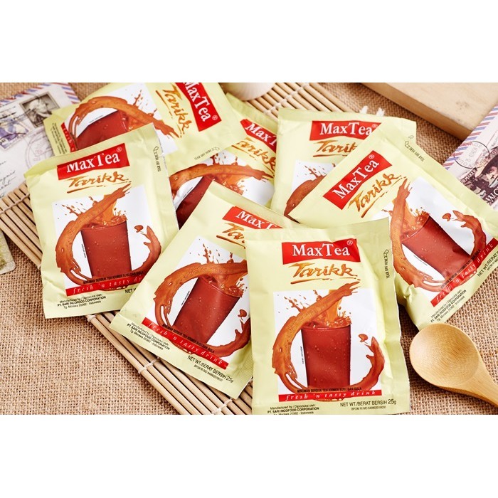 

MAX TEA TARIK Teh Seduh Rasa Khas Teh Tarik (Teh+Krimer+Susu+Gula) MaxTea Tarik