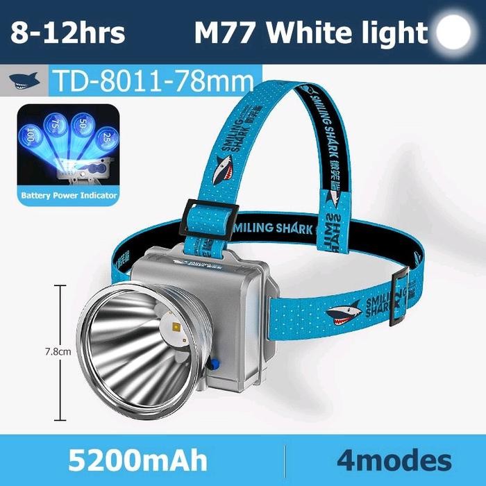 SENTER KEPALA SMILINGSHARK TD8011 78cup senter kepala sorot b Baterai