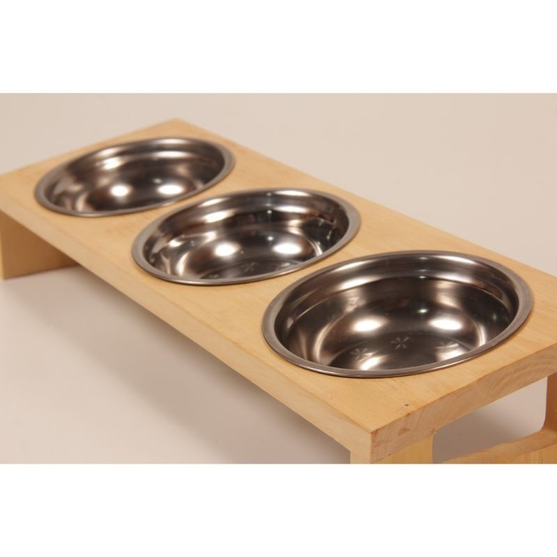 Tempat makan kucing anjing kayu