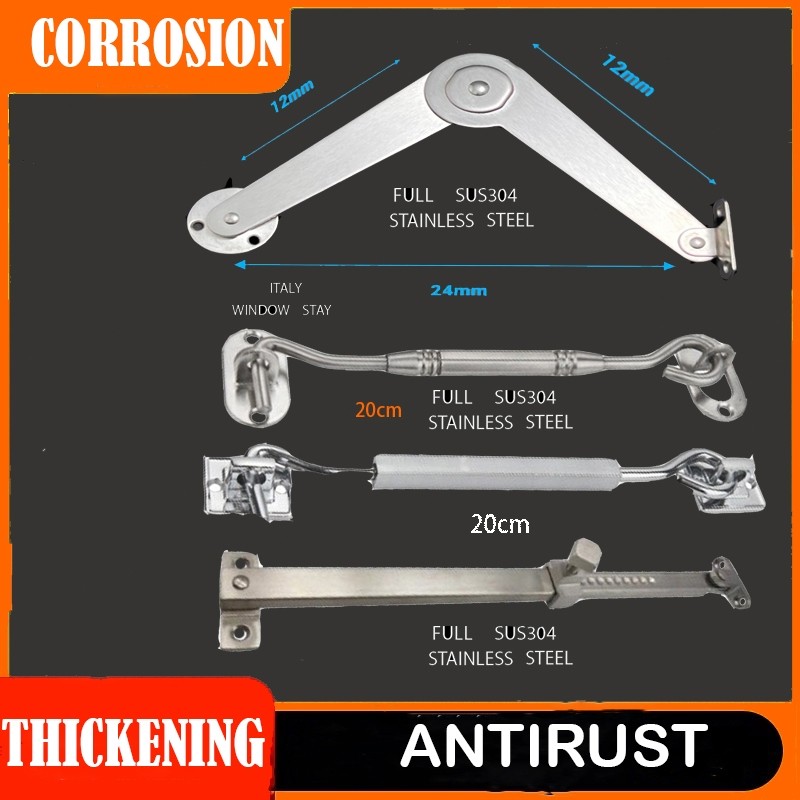 Paket Perlengkapan Jendela Kayu DELILE/Satu Set Hak Angin/Engsel/Spring knife/Rambuncis