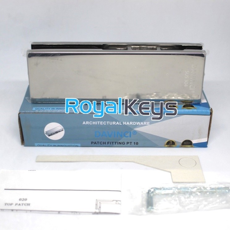 Patch Fitting PT 10 Davinci Penjepit Engsel Pintu Kaca Bawah