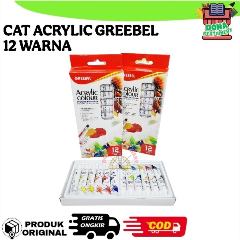

Cat Acrylic Greebel 12 & 18 Warna Cat Akrilik Greebel 12 Warna 6 ml