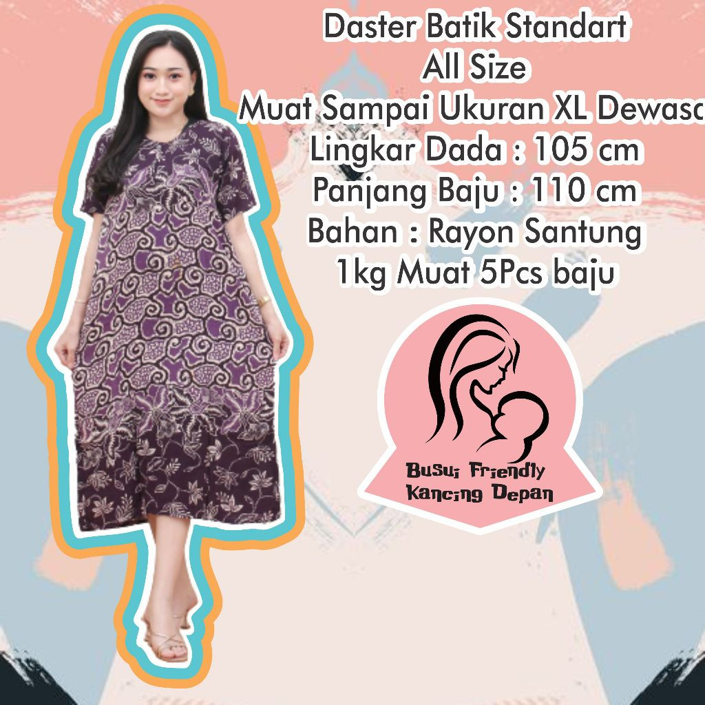 DASTER BATIK  BAJU TIDUR BATIK  ADEM NYAMAN DASTER BATIK PEKALONGAN DASTER YUKENSI