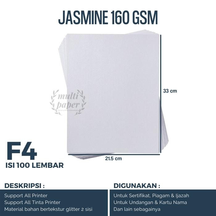 

Terlaris- Kertas Jasmine F4 Isi 100 Lembar / Fancy Paper / Kertas Undangan