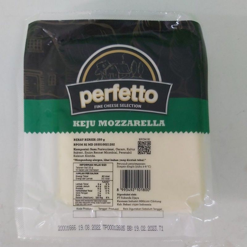 

Perfetto Mozarella Keju / Keju Mozarella 250gr