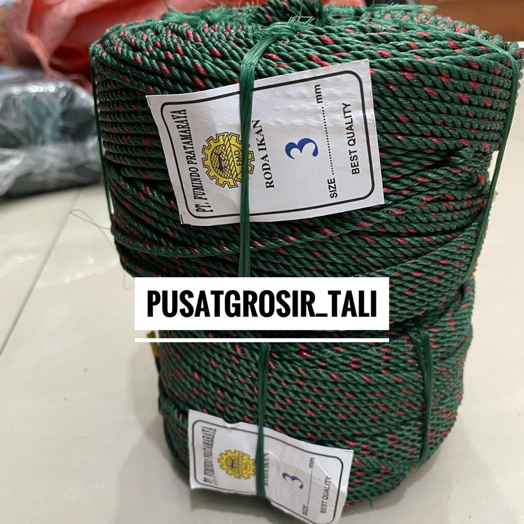 Tali 3mm / Tali Tambang 3mm PE 1 ROL Cap Roda Ikan MURAH BAGUS Tali Tambang 3 mm